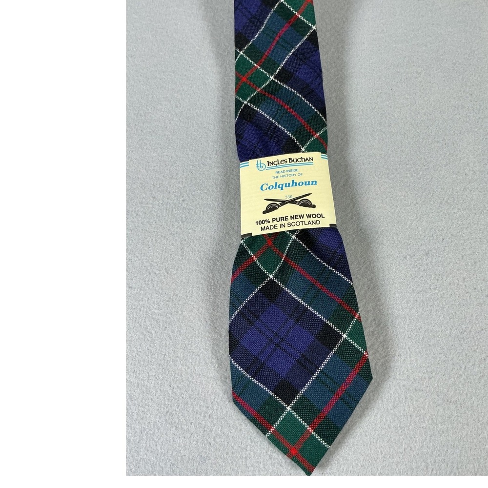 Ingles Buchan Tartan Tie Morrison Clan 100% Wool Made‎ In Scotland NWT